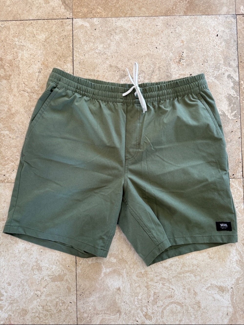 Vans Olive Drawstring Casual Shorts